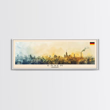 Load image into Gallery viewer, Essen Germany Travel Print Wall Art, Panoramic City Art, Travel Art, Wall Decor, Vacation Gift, Framed Canvas Print Or Metal Art