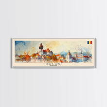 Cargar imagen en el visor de la galería, Galati Romania Travel Art, City Art, Framed Canvas Print or Metal Wall Art, Europe Travel Poster, Panoramic Wall Art, Extra Wide Wall Art