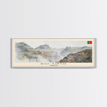 Load image into Gallery viewer, Rio Tinto Panoramic Travel Poster, Framed Canvas Print or Metal Wall Art, Travel Art, Home Decor, Panoramic Painting, Midcentury Art