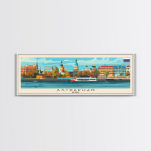Load image into Gallery viewer, Astrakhan Russia Travel Print Wall Art, Panoramic City Art, Travel Art, Wall Decor, Vacation Gift, Framed Canvas Print Or Metal Art