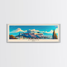 Load image into Gallery viewer, Athens Greece Travel Art, City Art, Framed Canvas Print or Metal Wall Art, Europe Travel Poster, Panoramic Wall Art, Extra Wide Wall Art