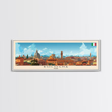 Carregar imagem no visualizador da galeria, Bologna Italy Wall Art, Panoramic Travel Poster, Panoramic Framed Canvas Print, City Wall Art, Wall Hanging Home Decor, Travel Art