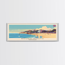 Load image into Gallery viewer, Bournemouth United Kingdom Wall Art, Panoramic Travel Poster, Panoramic Framed Canvas Print, City Wall Art, Wall Hanging Home Decor, Travel Art