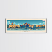 Carregar imagem no visualizador da galeria, Budapest Hungary Travel Art, City Art, Framed Canvas Print or Metal Wall Art, Europe Travel Poster, Panoramic Wall Art, Extra Wide Wall Art