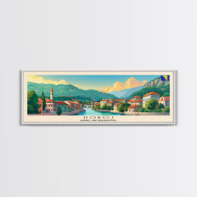 Load image into Gallery viewer, Doboj Bosnia Travel Print Wall Art, Panoramic City Art, Travel Art, Wall Decor, Vacation Gift, Framed Canvas Print Or Metal Art