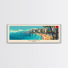 Load image into Gallery viewer, Durres Albania Travel Print Wall Art, Panoramic City Art, Travel Art, Wall Decor, Vacation Gift, Framed Canvas Print Or Metal Art