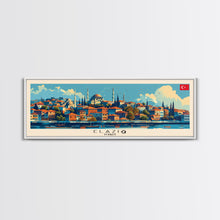 Load image into Gallery viewer, Elazig Turkey Wall Art, Panoramic Travel Poster, Panoramic Framed Canvas Print, City Wall Art, Wall Hanging Home Decor, Travel Art