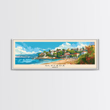 Carregar imagem no visualizador da galeria, Glyfada Greece Wall Art, Panoramic Travel Poster, Panoramic Framed Canvas Print, City Wall Art, Wall Hanging Home Decor, Travel Art