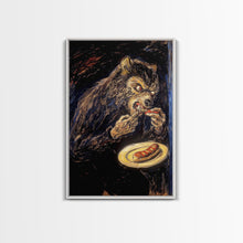 Carregar imagem no visualizador da galeria, Abstract Halloween Art of a Werewolf Howling at the Moon, Capturing the Spirit of the Spooky Season in Bold, Colorful Strokes