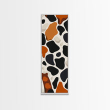 Carregar imagem no visualizador da galeria, Abstract Stone Pattern in Neutral Tones - Framed Canvas Print, Midcentury Modern Art, Skinny Art, Tall Art, Living Room Wall Decor, Minimalist Art