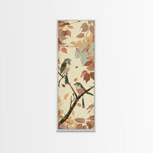 Cargar imagen en el visor de la galería, Charming Small Birds On Autumn Branches For Cozy Fall-Themed Wall Art Japanese Style Framed Canvas Print