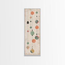 Carregar imagem no visualizador da galeria, Abstract Hanging Lanterns On A Rustic Background – Framed Canvas Print With Skinny Art And Tall Art In Ukiyo-E Art And Japanese Style Art