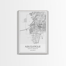 Carregar imagem no visualizador da galeria, Albuquerque Street Map, New Mexico Map,Man Cave Wall Art, City Map Print, Minimalist, Modern Art, Wall Art, Canvas Print, Canvas Wall Art