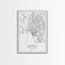 Carregar imagem no visualizador da galeria, Buffalo Street Map, New York Map, City Map Art, Modern Art, Wall Art, Canvas Print, Canvas Wall Art, Wedding Gift, Home Office Wall Art