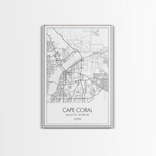 Carregar imagem no visualizador da galeria, Cape Coral Street Map, Florida Map, City Map Art, Modern Art, Wall Art, Canvas Print, Canvas Wall Art, Travel Gifts For Men, Apartment Décor