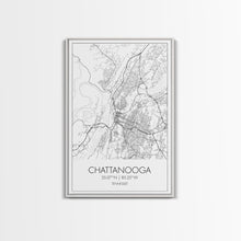 Cargar imagen en el visor de la galería, Chattanooga Street Map, Tennessee Map, City Map Art, Modern Art, Wall Art, Canvas Print, Canvas Wall Art, Office Wall Art, Travelling Gifts