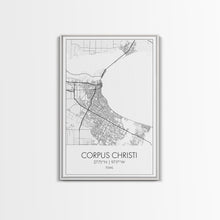 Load image into Gallery viewer, Corpus Christi Street Map, Texas Map, City Map Art, Minimalist Art, Wall Art, Canvas Print, Travel Wall Décor, Gift For Dad, Office Décor