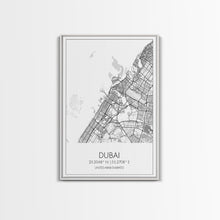 Load image into Gallery viewer, Dubai Street Map, UAE Map, City Map Art, Minimalist Art, Wall Art, Canvas Print, Aviation Gift, Travel Art, Office Décor, Unique Wall Art