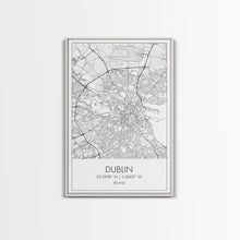 Load image into Gallery viewer, Dublin Street Map, Ireland Map, Europe City Map Art, Minimalist Art, Wall Art, Canvas Print, Pilot Gifts, Travel Wall Art, Above Bed Décor