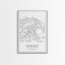 Load image into Gallery viewer, Edinburgh Street Map, United Kingdom Map, Europe City Map Art, Minimalist Art, Wall Art, Canvas Print, Travel Décor, Living Room Wall Art,