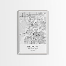 Load image into Gallery viewer, Elk Grove Street Map, California Map, City Map Art, Minimalist Art, Wall Art, Canvas Print, Bedroom Wall Art, Housewarming Gift, Travel Art