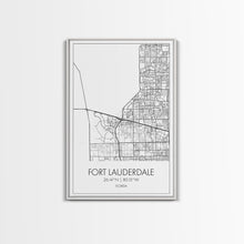 Carregar imagem no visualizador da galeria, Fort Lauderdale Street Map, California Map, City Map Art, Minimalist Art, Wall Art, Canvas Print, Travel Art, Game Room Décor, Travel Gifts