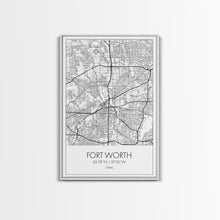 Load image into Gallery viewer, Fort Worth Street Map, Texas Map, City Map Art, Minimalist Art, Wall Art, Canvas Print, Travel Wall Art, Gifts For Women, Man Cave Décor