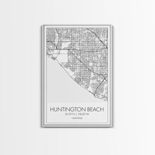 Load image into Gallery viewer, Huntington Beach Street Map, California Map, City Map Art, Minimalist Art, Wall Art, Canvas Print, Travel Print, Gift For Mom, Dorm Wall Art