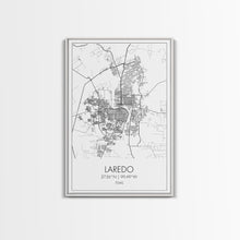 Load image into Gallery viewer, Laredo Street Map, Texas Map, City Map Art, Modern Wall Art, Wall Art, Canvas Print, City Wall Art, Wall Hanging, Gifts For Him, Travel Art