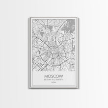 Load image into Gallery viewer, Moscow Street Map, Russia Map, Europe City Map Art, Modern Art, Wall Art, Canvas Print, Wall Art Prints, Gift For Husband, Travel Wall Décor