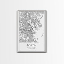 Load image into Gallery viewer, Boston Street Map, Massachusetts Map, City Map Art, Modern Art, Wall Art, Canvas Print, Wall Art For Bedroom, Gifts For Him, Travel Décor