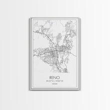 Load image into Gallery viewer, Reno Street Map, Nevada Map, City Map Art, Minimalist Art, Wall Art, Canvas Print, Girls Room Décor, Traveler Gift, Travel Art Print