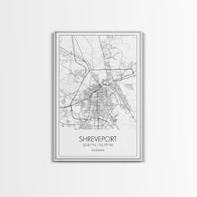 Load image into Gallery viewer, Shreveport Street Map, Louisiana Map, City Map Print, Minimalist Art, Wall Art, Canvas Print, Wall Decoration, Aviation Gift, Travel Décor
