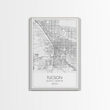 Load image into Gallery viewer, Tucson Street Map, Arizona Map, City Map Print, Modern Wall Art, Wall Art, Canvas Print, Minimal Wall Art, Family Gift, Travel Wall Décor