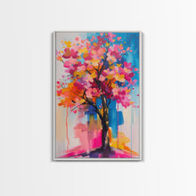 Load image into Gallery viewer, Blossom Tree in Bloom Framed Canvas Print - Nature Wall Art, Living Room Decor, Modern Artwork, Unique Floral Art for Bedroom and Office