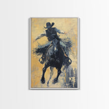 Load image into Gallery viewer, Bold Cowboy in Action Framed Canvas Print - Captivating Western Decor, Stunning Wall Art for Living Room, Bedroom