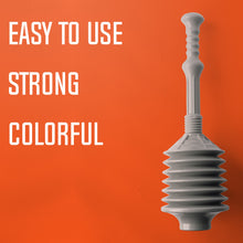 Load image into Gallery viewer, Bellows Accordion Toilet Plunger (Grey)