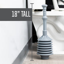 Load image into Gallery viewer, Bellows Accordion Toilet Plunger (Grey)