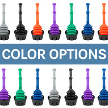 Load image into Gallery viewer, Antimicrobial Bellows Accordion Toilet Plunger with Black Storage Tray (Blue)