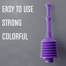 Load image into Gallery viewer, Bellows Accordion Toilet Plunger (Purple)