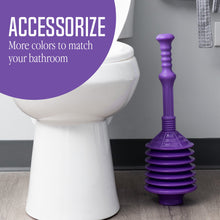 Load image into Gallery viewer, Bellows Accordion Toilet Plunger (Purple)