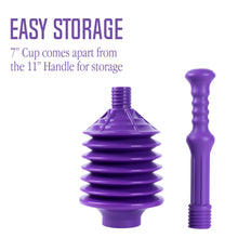 Load image into Gallery viewer, Bellows Accordion Toilet Plunger (Purple)
