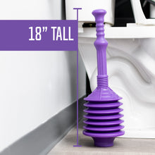 Load image into Gallery viewer, Bellows Accordion Toilet Plunger (Purple)