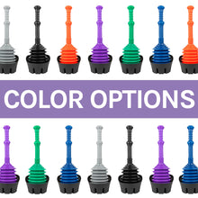 Load image into Gallery viewer, Antimicrobial Bellows Accordion Toilet Plunger with Black Storage Tray (Purple)
