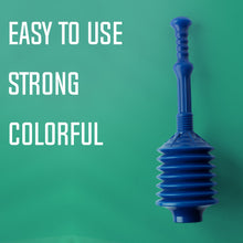 Load image into Gallery viewer, Bellows Accordion Toilet Plunger (Blue)