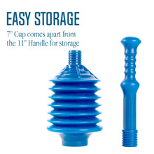 Load image into Gallery viewer, Bellows Accordion Toilet Plunger (Blue)
