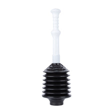Load image into Gallery viewer, Bellows Accordion Toilet Plunger (Black and White)