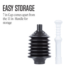 Load image into Gallery viewer, Bellows Accordion Toilet Plunger (Black and White)