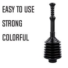 Load image into Gallery viewer, Bellows Accordion Toilet Plunger (Black)