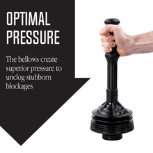 Load image into Gallery viewer, Bellows Accordion Toilet Plunger (Black)